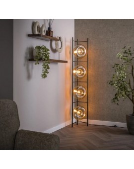 LAMPA PODŁOGOWA PERI SZKŁO BURSZTYNOWE