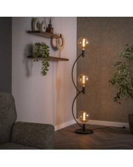 LAMPA PODŁOGOWA XENIA METALOWA BRĄZOWA