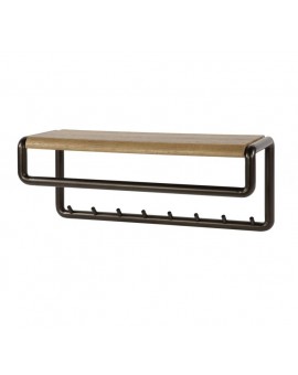 WIESZAK ŚCIENNY ELMER 80X30 CM BRĄZOWY