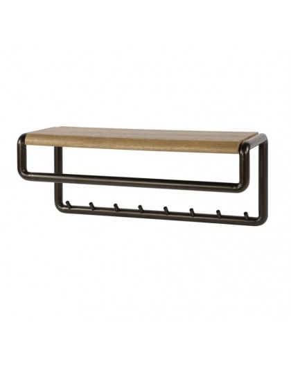 WIESZAK ŚCIENNY ELMER 80X30 CM BRĄZOWY