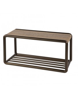 ŁAWKA ELMER 80X35 CM BRĄZOWA