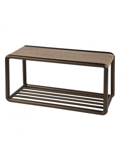 ŁAWKA ELMER 80X35 CM BRĄZOWA