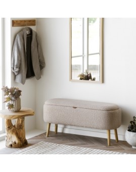 ŁAWKA HARLOW BEŻOWA BOUCLE