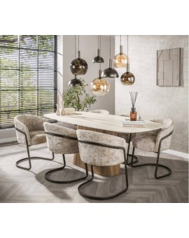 ST&Oacute;Ł MORAJ 215X105 CM CERAMICZNY BEŻOWY