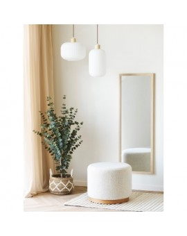 PUFA DAISY BEŻOWA BOUCLE