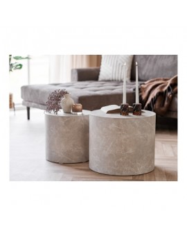 PRAGUE ZESTAW STOLIK&Oacute;W  KAWOWYCH BEŻOWYCH