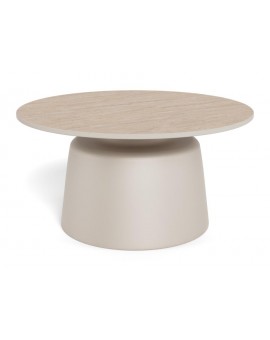 STOLIK KAWOWY SANTORINI  Ø70x39 CM BEŻOWY