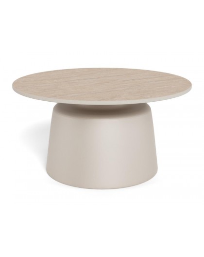 STOLIK KAWOWY SANTORINI  Ø70x39 CM BEŻOWY