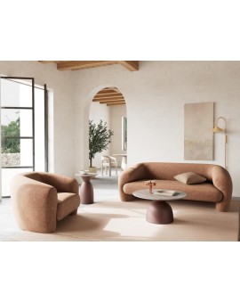 STOLIK KAWOWY FERROL  &Oslash;40x50 CM SZARY