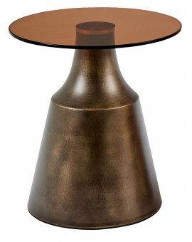 STOLIK KAWOWY DUNSLEY Ø45x47 CM BRĄZOWY