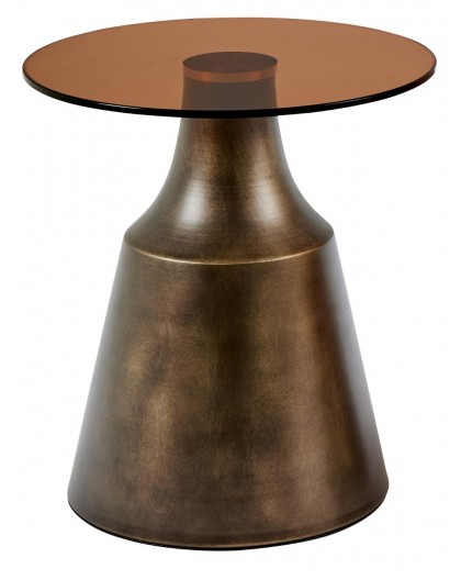 STOLIK KAWOWY DUNSLEY Ø45x47 CM BRĄZOWY