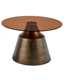 STOLIK KAWOWY DUNSLEY Ø70x41,5 CM BRĄZOWY