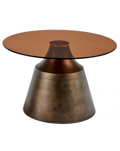 STOLIK KAWOWY DUNSLEY Ø70x41,5 CM BRĄZOWY
