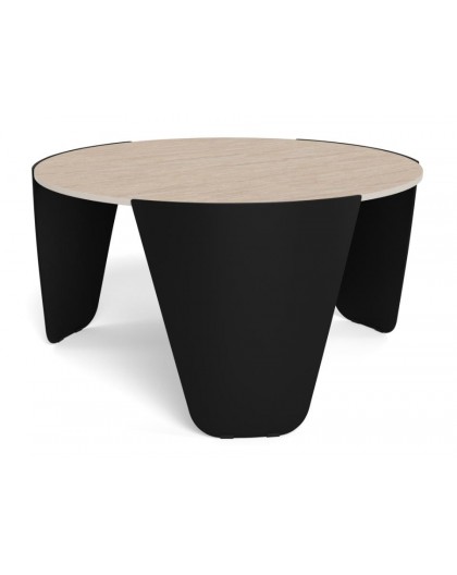 STOLIK KAWOWY ALTEA Ø80x42 CM CERAMIKA BEŻOWA