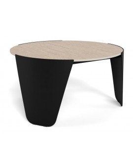 STOLIK KAWOWY ALTEA &Oslash;80x42 CM CERAMIKA BEŻOWA