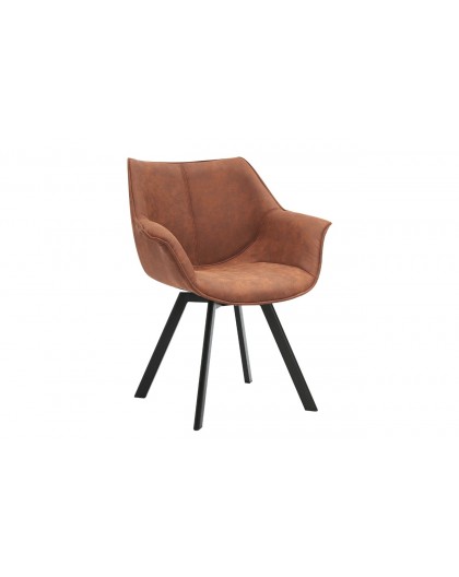 KRZESŁO OBROTOWE DUTCH RETRO BRĄZOWE