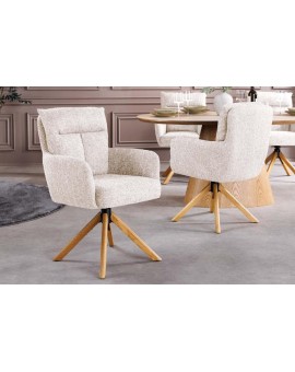 KRZESŁO OBROTOWE III BIG GEORGE BOUCLE BEŻOWE