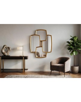 LUSTRO QUADRA 90 CM ZŁOTE