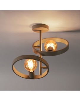 LAMPA SUFITOWA ARES METALOWA BEŻOWA