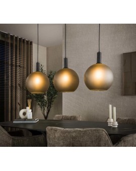 LAMPA WISZĄCA MIRIAM SZKLANA SZARA