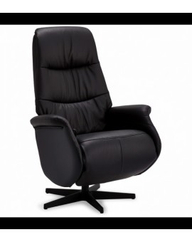 FOTEL DELTA SKÓRA CZARNY