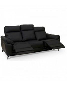 SOFA 3-OSOBOWA SELESTA SK&Oacute;RA CZARNA