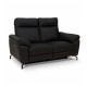 SOFA 2-OSOBOWA SELESTA SKÓRA CZARNA