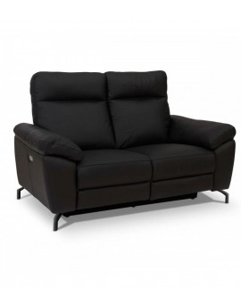 SOFA 2-OSOBOWA SELESTA SKÓRA CZARNA
