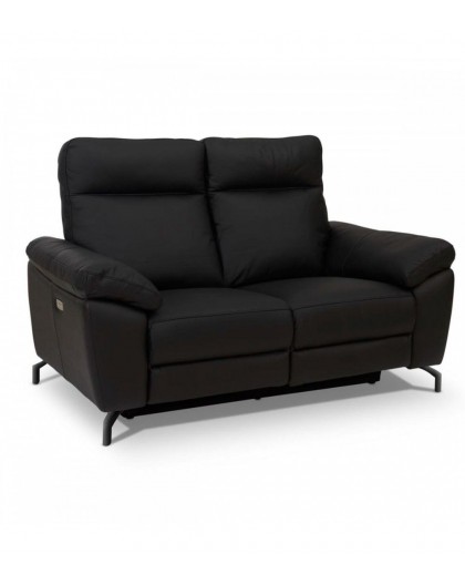 SOFA 2-OSOBOWA SELESTA SKÓRA CZARNA