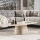 STOLIK KAWOWY TIAGO 135X70 CM CERAMICZNY BEŻOWY