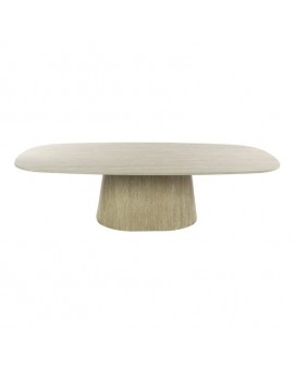 STOLIK KAWOWY TIAGO 135X70 CM CERAMICZNY BEŻOWY
