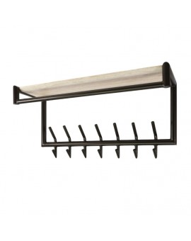 WIESZAK ŚCIENNY BADDY 85X27 CM BRĄZOWY