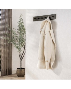 WIESZAK ŚCIENNY BADDY 60X5 CM METALOWY BRĄZOWY