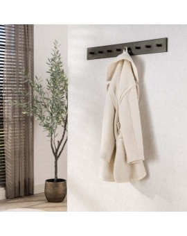 WIESZAK ŚCIENNY BADDY 80X5 CM METALOWY BRĄZOWY