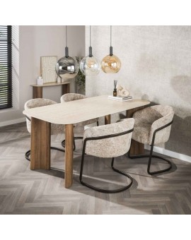 ST&Oacute;Ł MORAJ 180X90 CM CERAMICZNY BEŻOWY