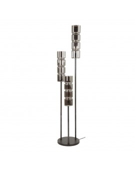 LAMPA PODŁOGOWA LULO SZKLANA CHROMOWANA