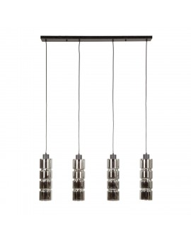 LAMPA WISZĄCA LULO SZKLANA CHROMOWANA