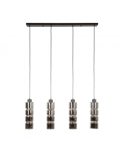 LAMPA WISZĄCA LULO SZKLANA CHROMOWANA