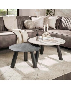 ZESTAW STOLIK&Oacute;W KAWOWYCH AKIDA CERAMIKA  - 2 szt.