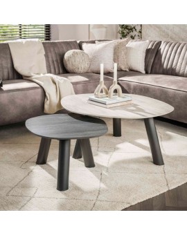 ZESTAW STOLIK&Oacute;W KAWOWYCH AKIDA II CERAMIKA  - 2 szt.