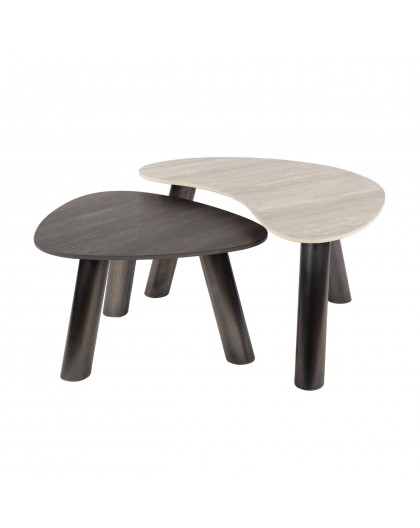 ZESTAW STOLIKÓW KAWOWYCH AKIDA III CERAMIKA  - 2 szt.
