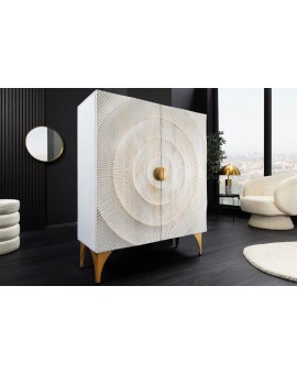 KOMODA GOLDEN SUNSET 100X38 CM MANGO BIAŁA