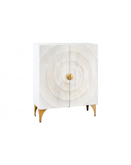 KOMODA GOLDEN SUNSET 100X38 CM MANGO BIAŁA