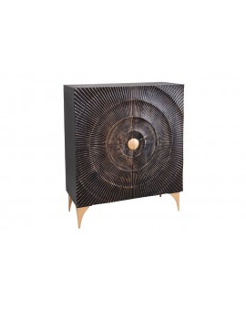 KOMODA GOLDEN SUNSET 120X38 CM MANGO CZARNA