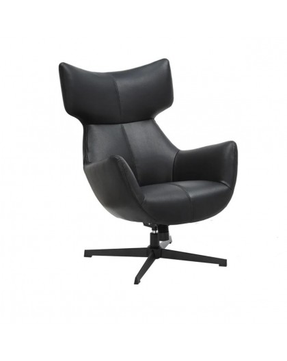 FOTEL OBROTOWY VOGUE EKOSKÓRA CZARNA