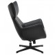 FOTEL OBROTOWY VOGUE EKOSKÓRA CZARNA