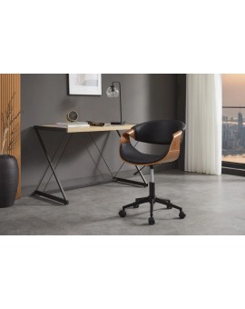 FOTEL BIUROWY ORGANIC EKOSK&Oacute;RA CZARNA