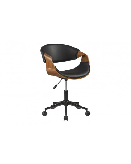 FOTEL BIUROWY ORGANIC EKOSKÓRA CZARNA