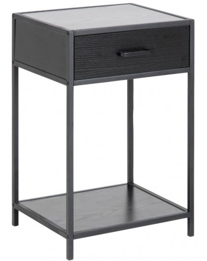 SZAFKA NOCNA SEAFORD Z SZUFLADĄ - CZARNA