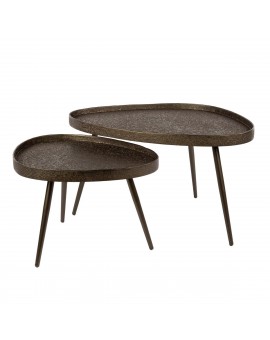 ZESTAW STOLIKÓW KAWOWYCH TEY II BRĄZOWY - 2SZT.